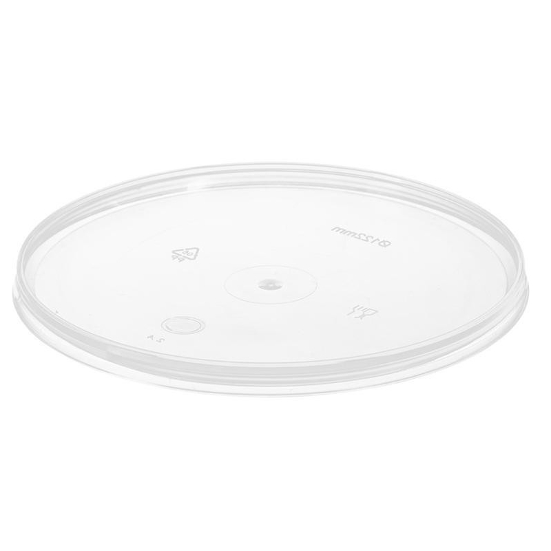 Крышка пластиковая к кругло-квадратному ведру Перинт 1л, D122мм, круглая, прозрачная, 180шт/уп
